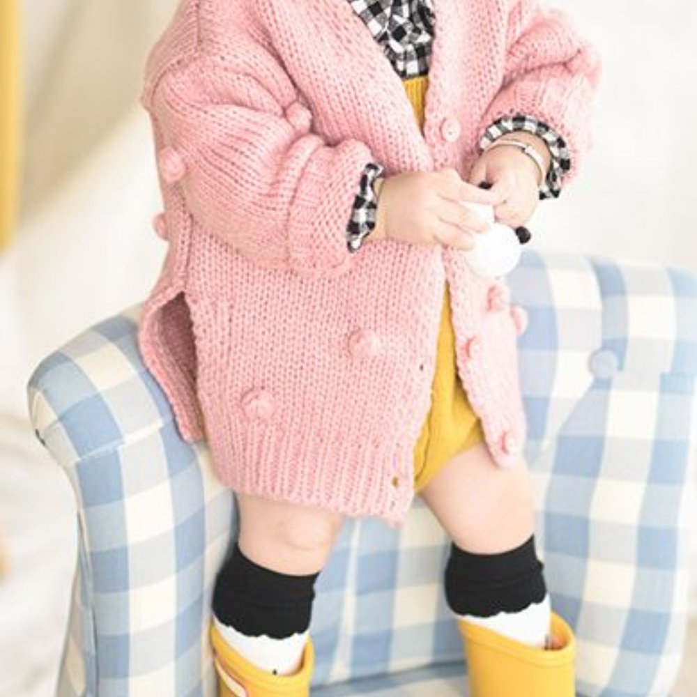 Pom Pom Cardi Pink TODDLER GIRL *NEW* - Picture 4 of 8